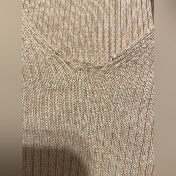 Villager by Liz Claiborne Ribbed Cotton Beige Sweater XL - Picture 2 of 7